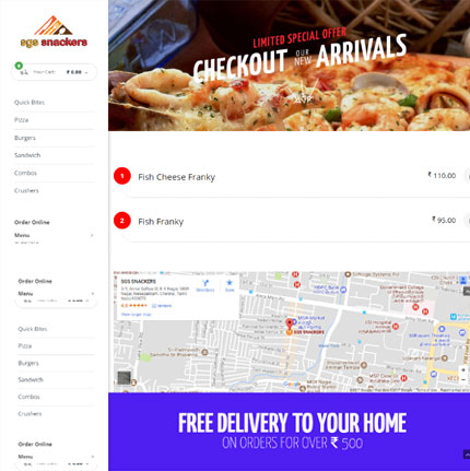 SGS Snackers — Dine-in & Delivery App